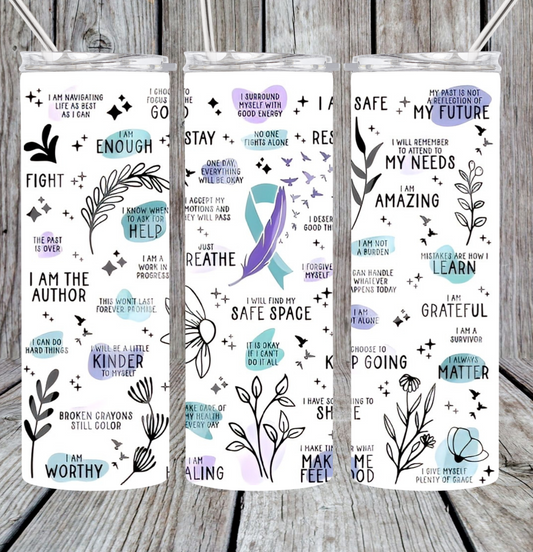 Affirmation tumbler