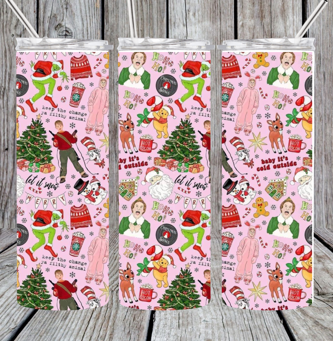 Christmas movie tumbler