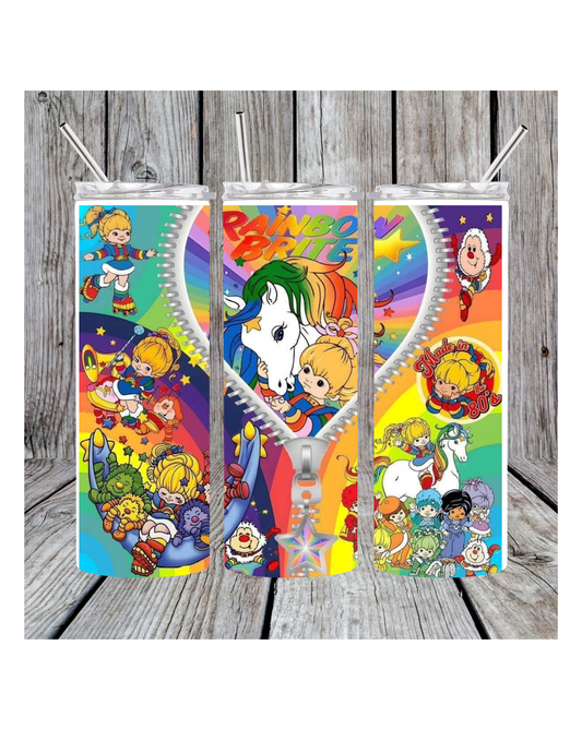 Rainbow Brite tumbler