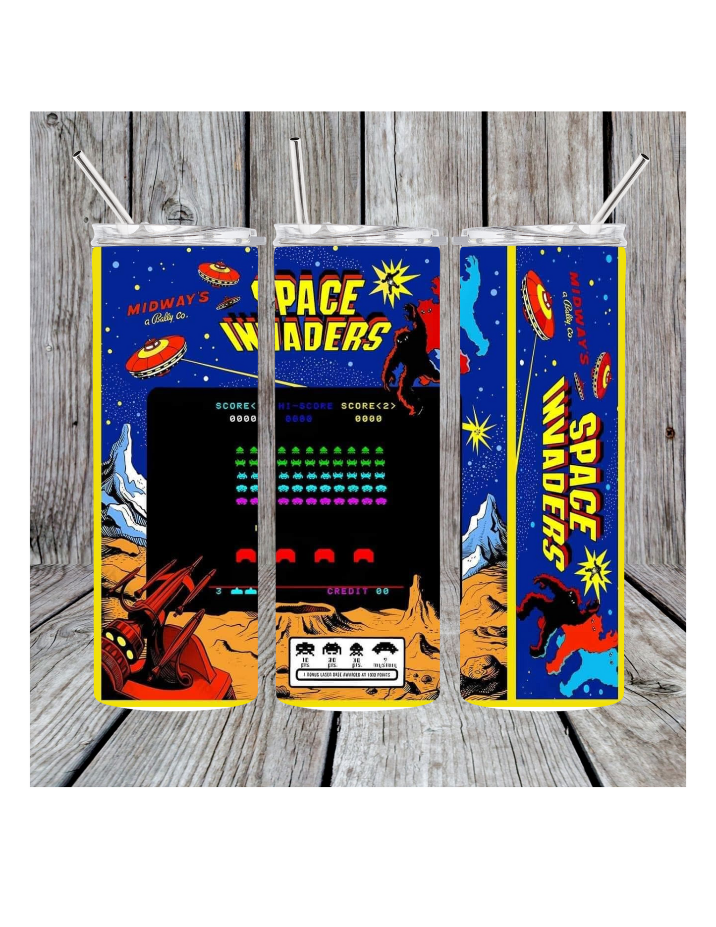 Space invaders tumbler