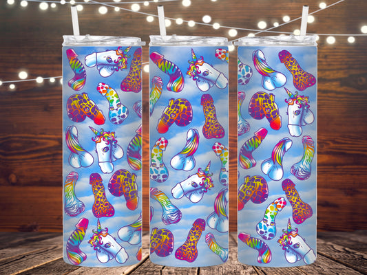 Rainbow Funny adult metal insulated tumbler