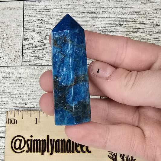 Blue Apatite Crystal tower point