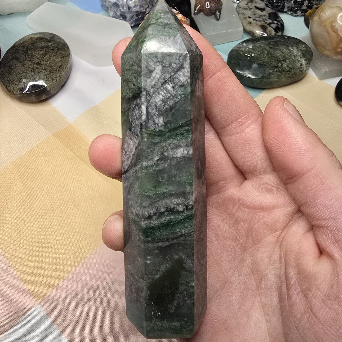 African Jade Crystal Tower