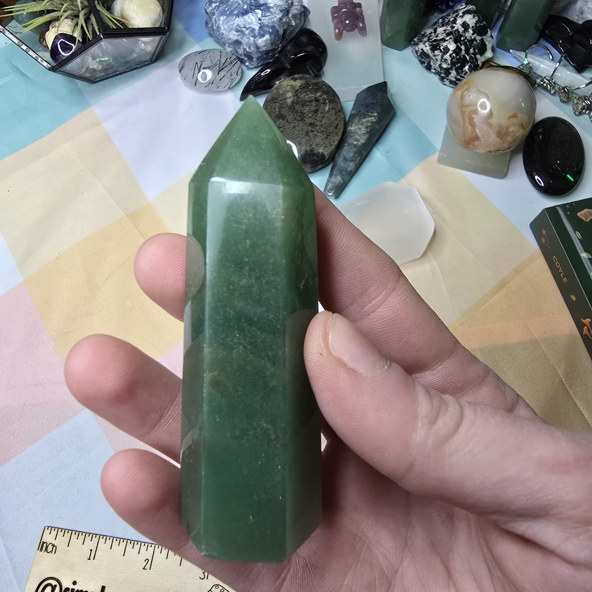 Green Aventurine Tower 3” Healing Crystal Point – Luck Abundance – New