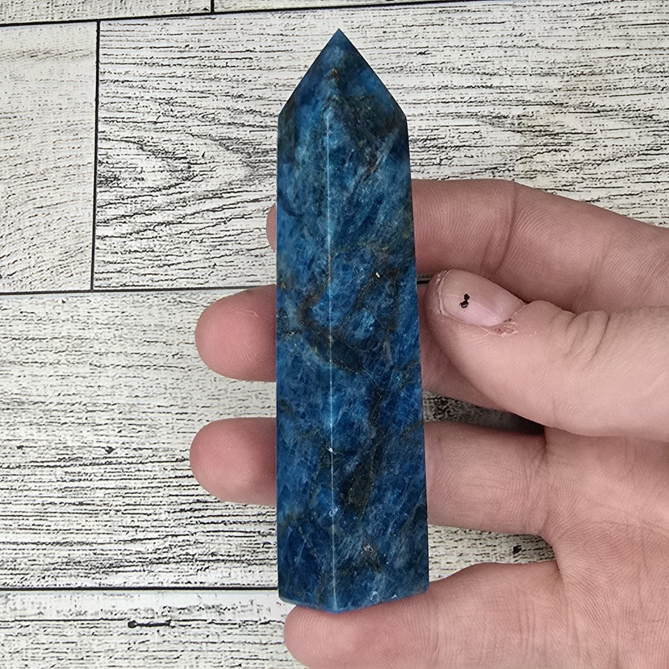 Blue Apatite Crystal tower point