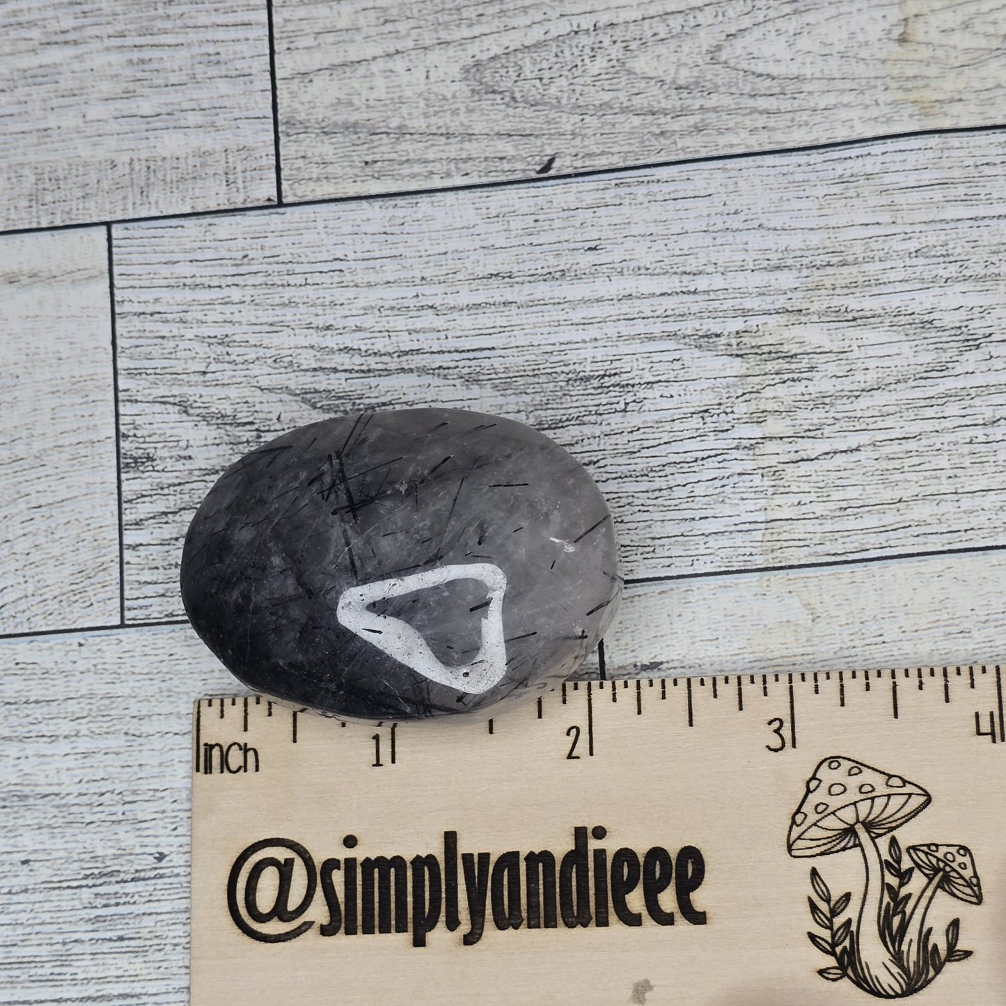 Tourmalined Quartz Crystal Palm stone