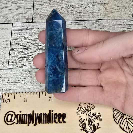 Blue Apatite Crystal tower point