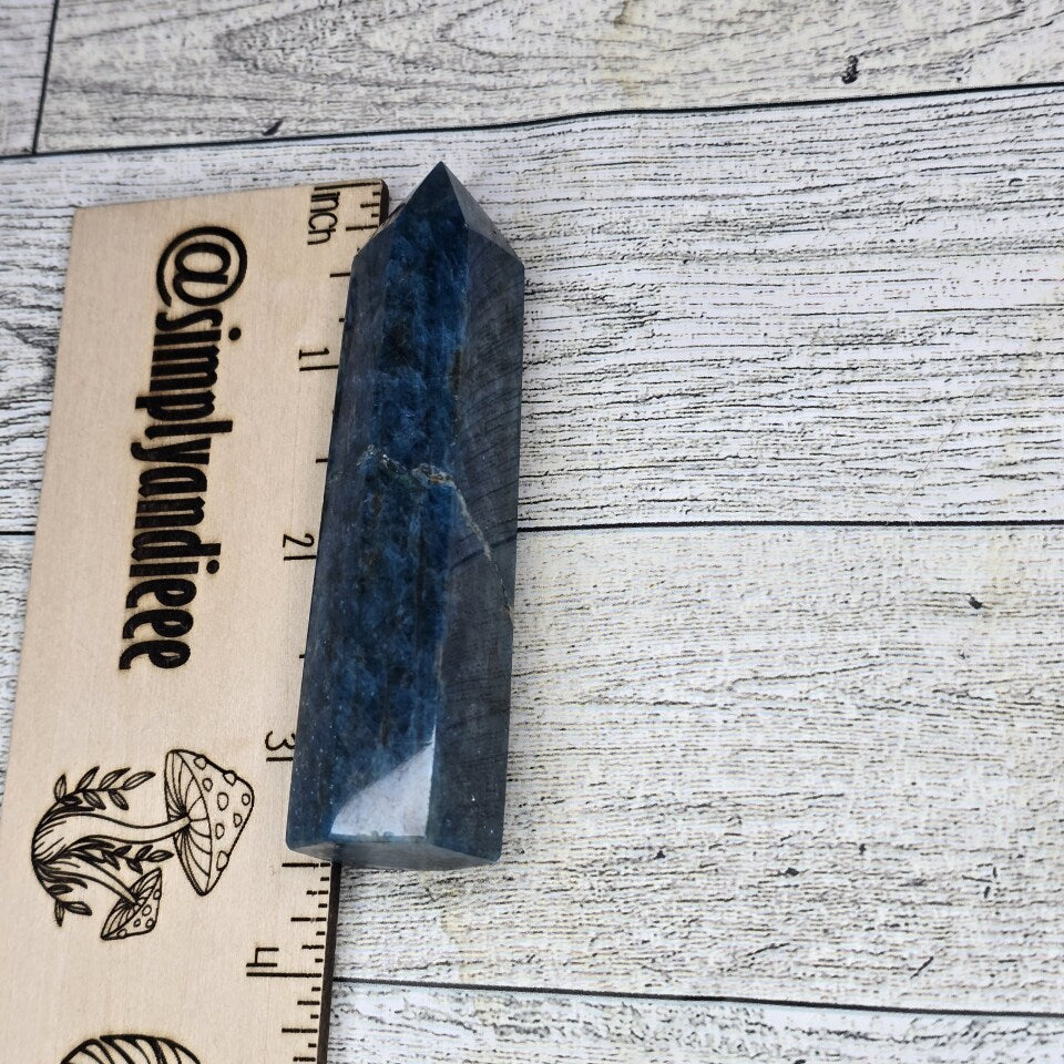 Blue Apatite Crystal tower point