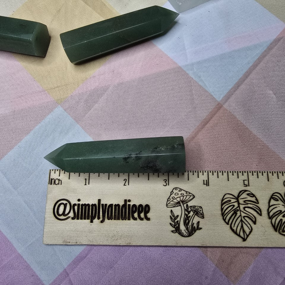 Green Aventurine Tower 3.5” Healing Crystal Point – Luck Abundance – New