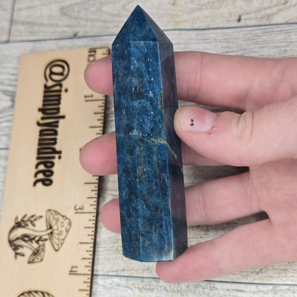 Blue Apatite Crystal tower point