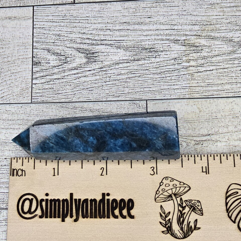 Blue Apatite Crystal tower point
