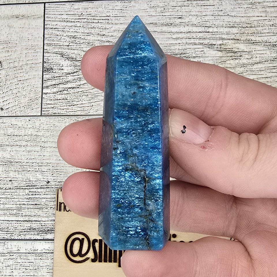 Blue Apatite Crystal tower point