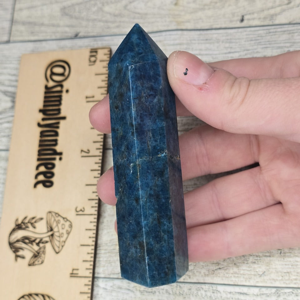 Blue Apatite Crystal tower point