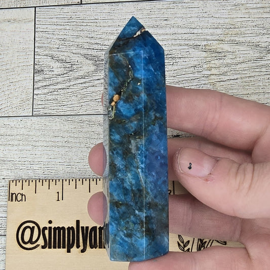 Blue Apatite Crystal tower point