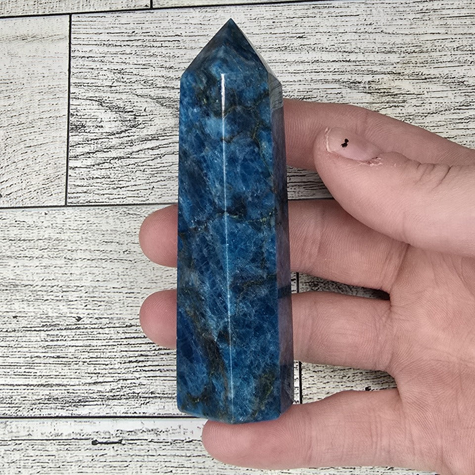 Blue Apatite Crystal tower point