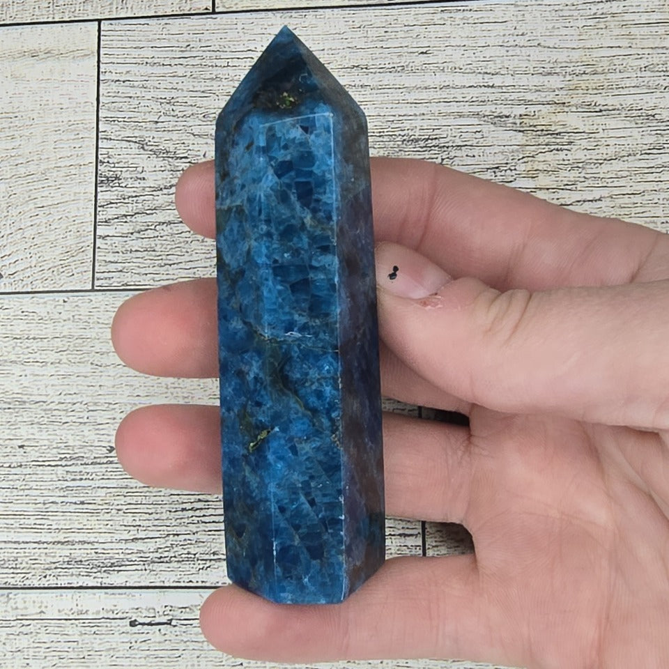 Blue Apatite Crystal tower point