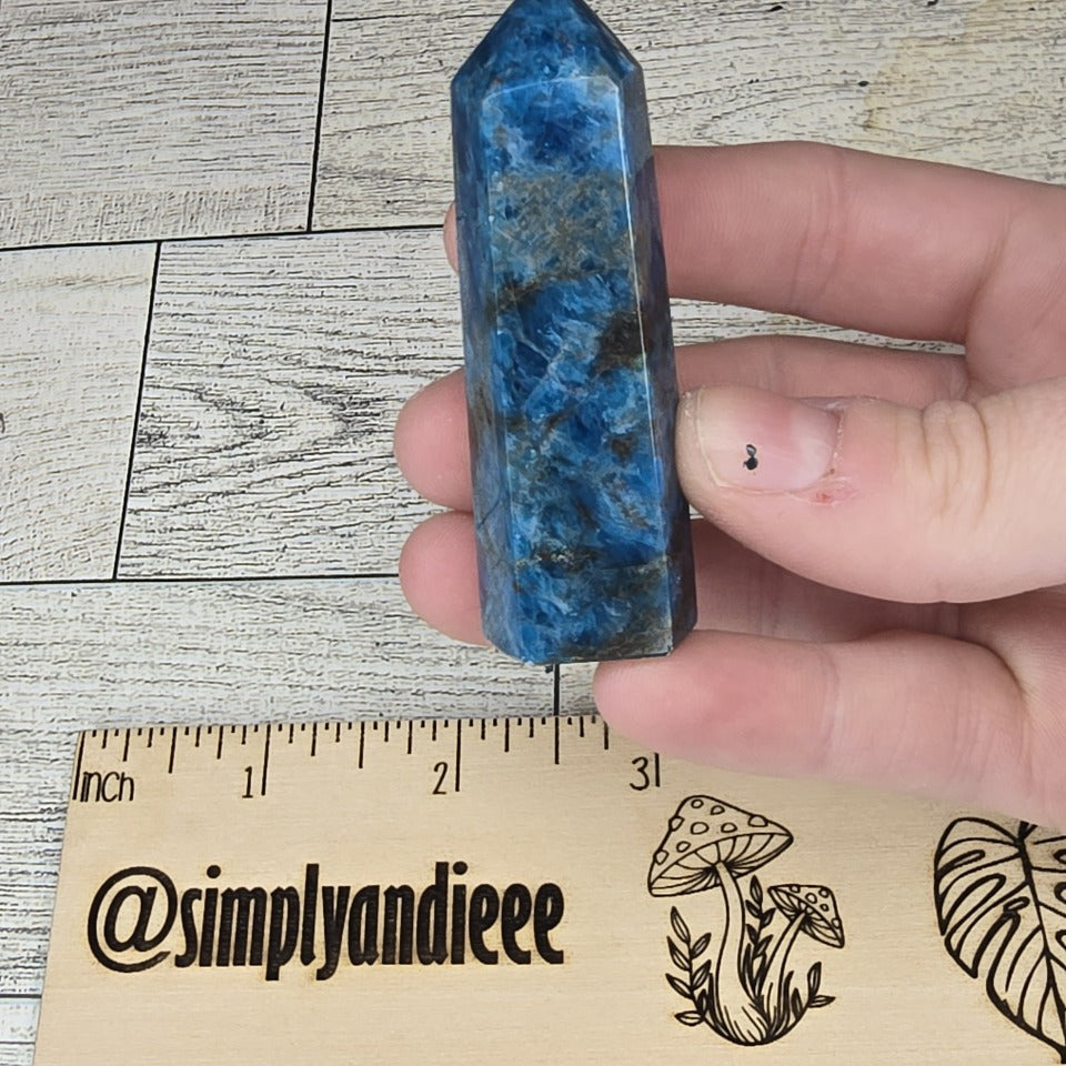 Blue Apatite Crystal tower point