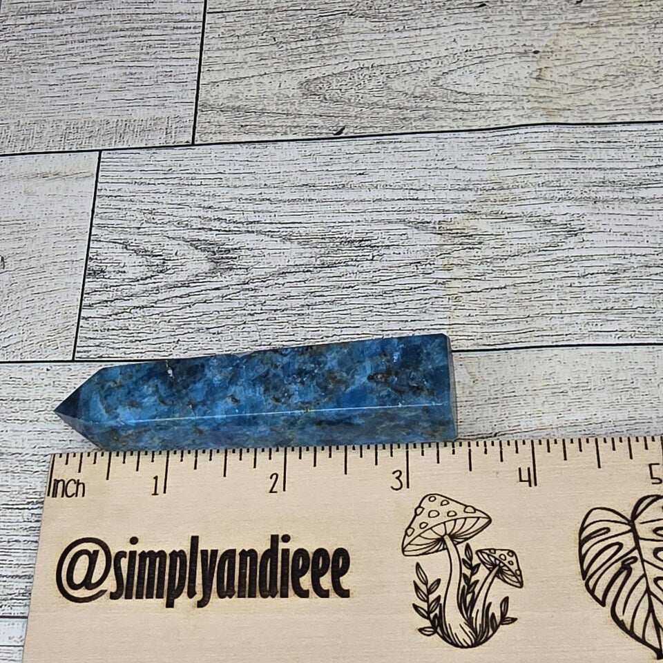 Blue Apatite Crystal tower point