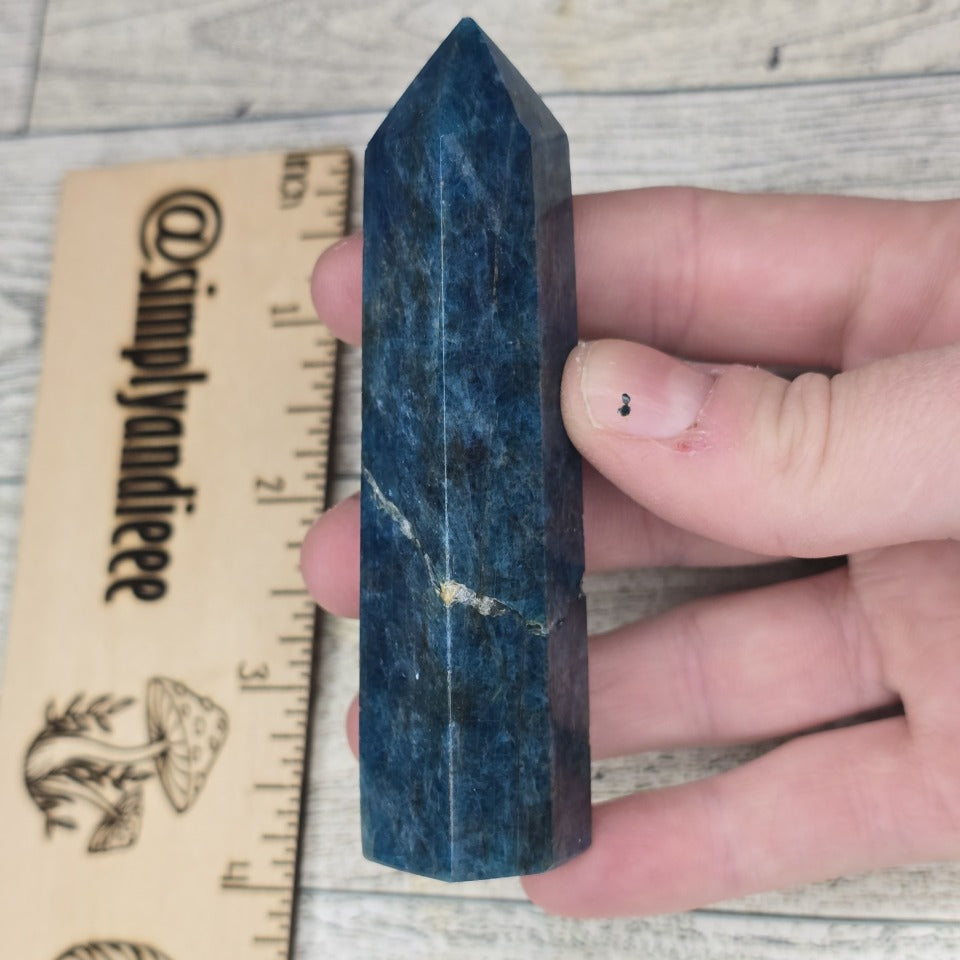 Blue Apatite Crystal tower point