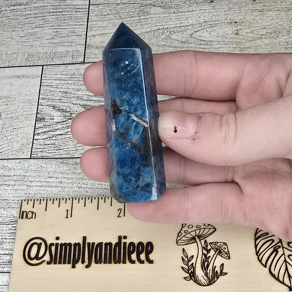 Blue Apatite Crystal tower point