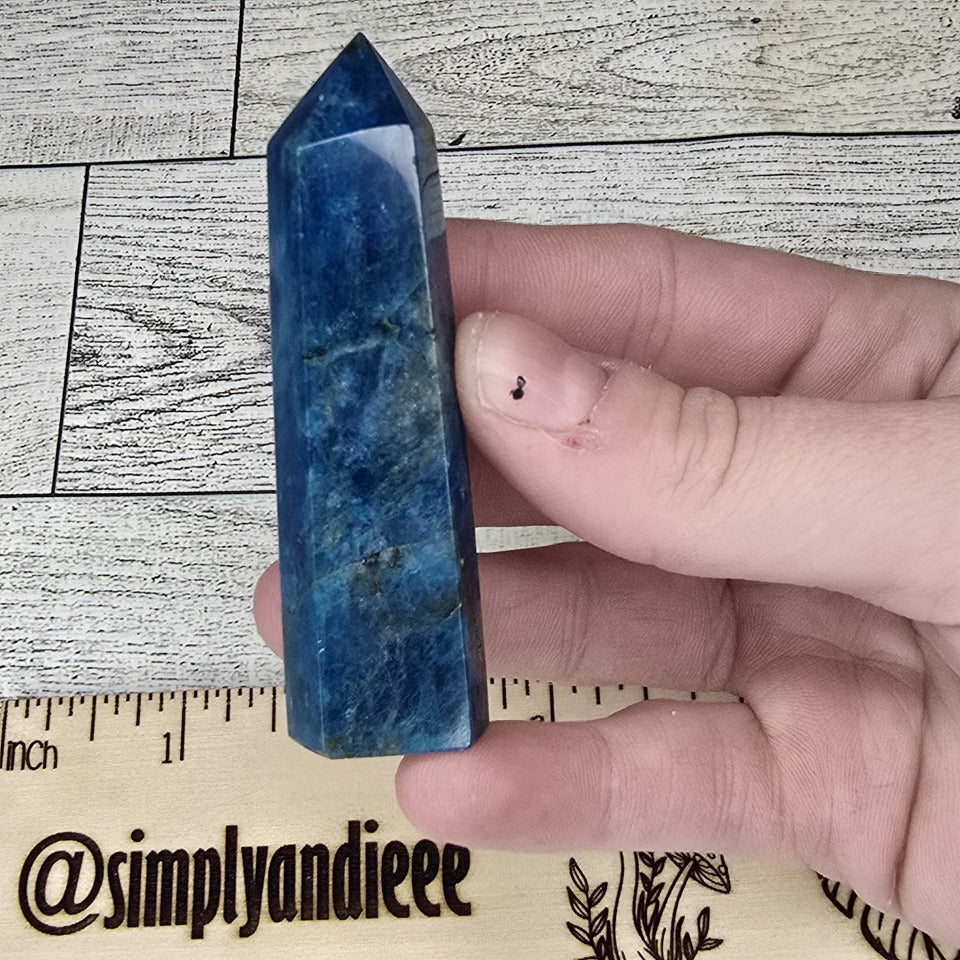 Blue Apatite Crystal tower point