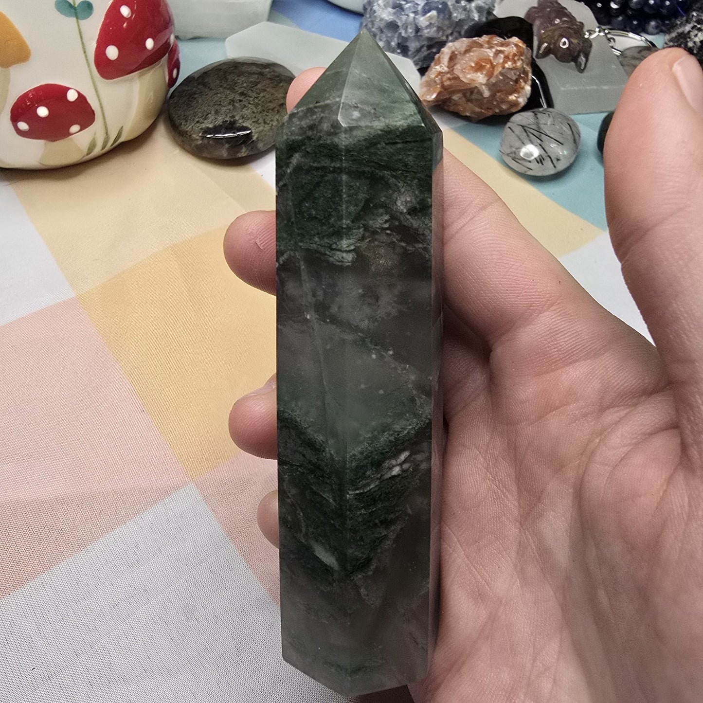African Jade Crystal Tower
