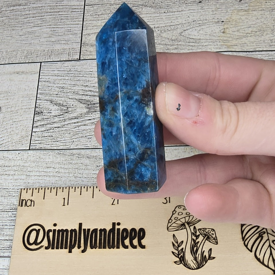 Blue Apatite Crystal tower point