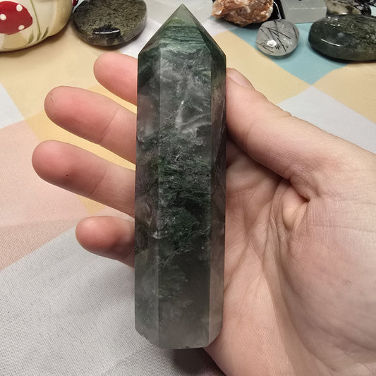 African Jade Crystal Tower