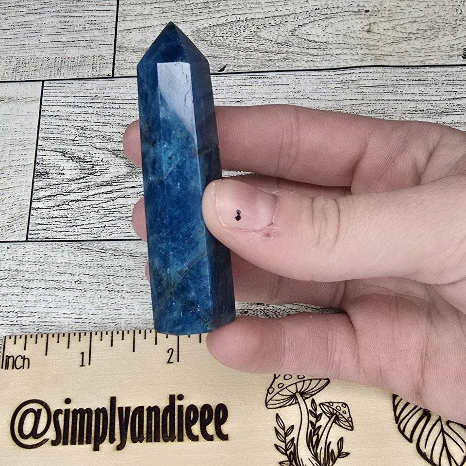 Blue Apatite Crystal tower point