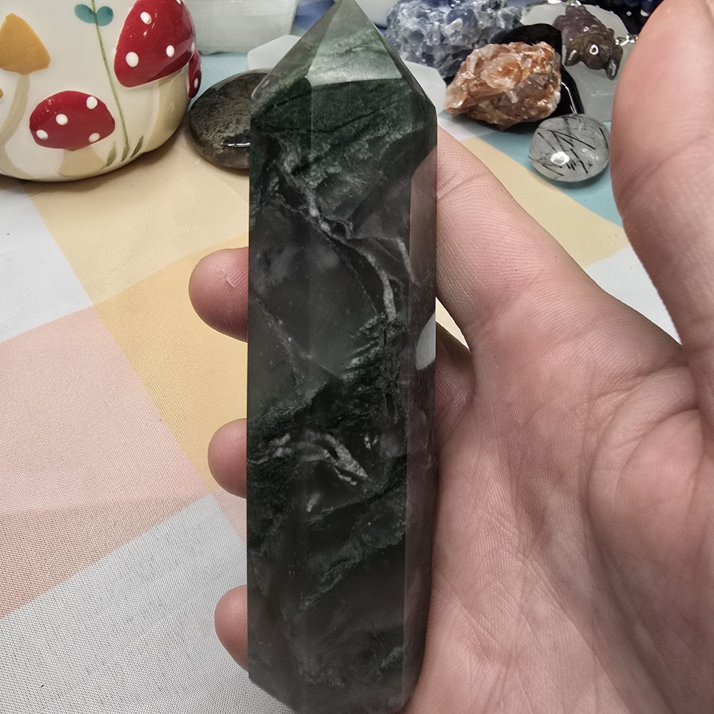 African Jade Crystal Tower