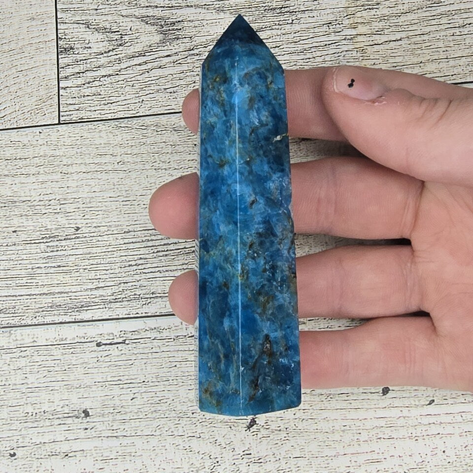 Blue Apatite Crystal tower point
