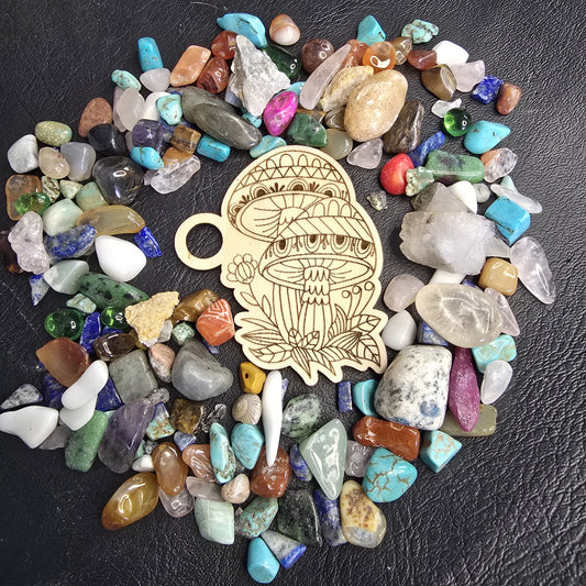 Mushroom Crystal Sphere Stand Holder