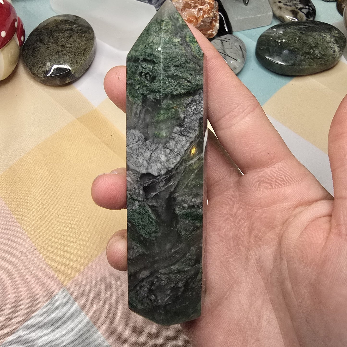 African Jade Crystal Tower