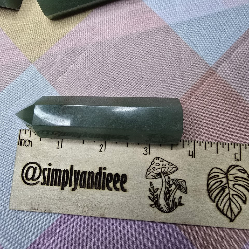 Green Aventurine Tower 3.5” Healing Crystal Point – Luck Abundance – New