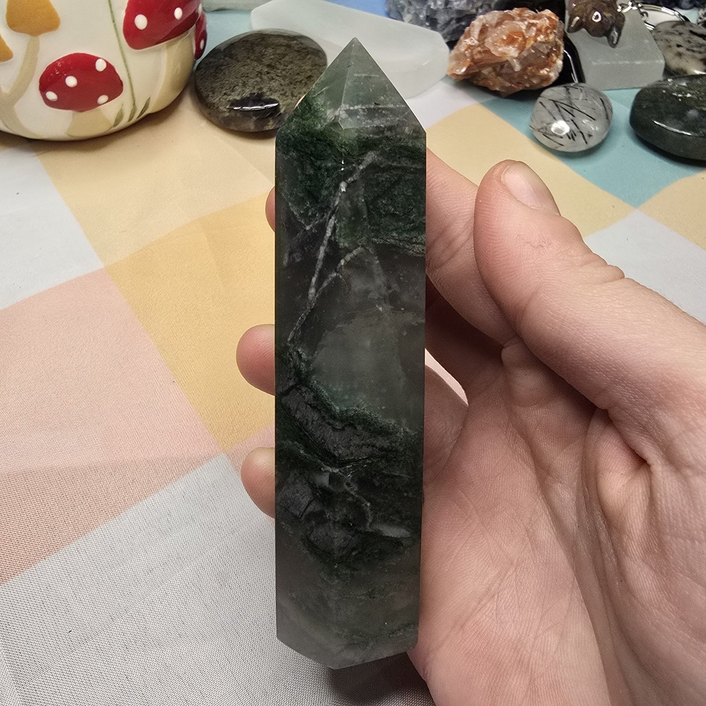 African Jade Crystal Tower