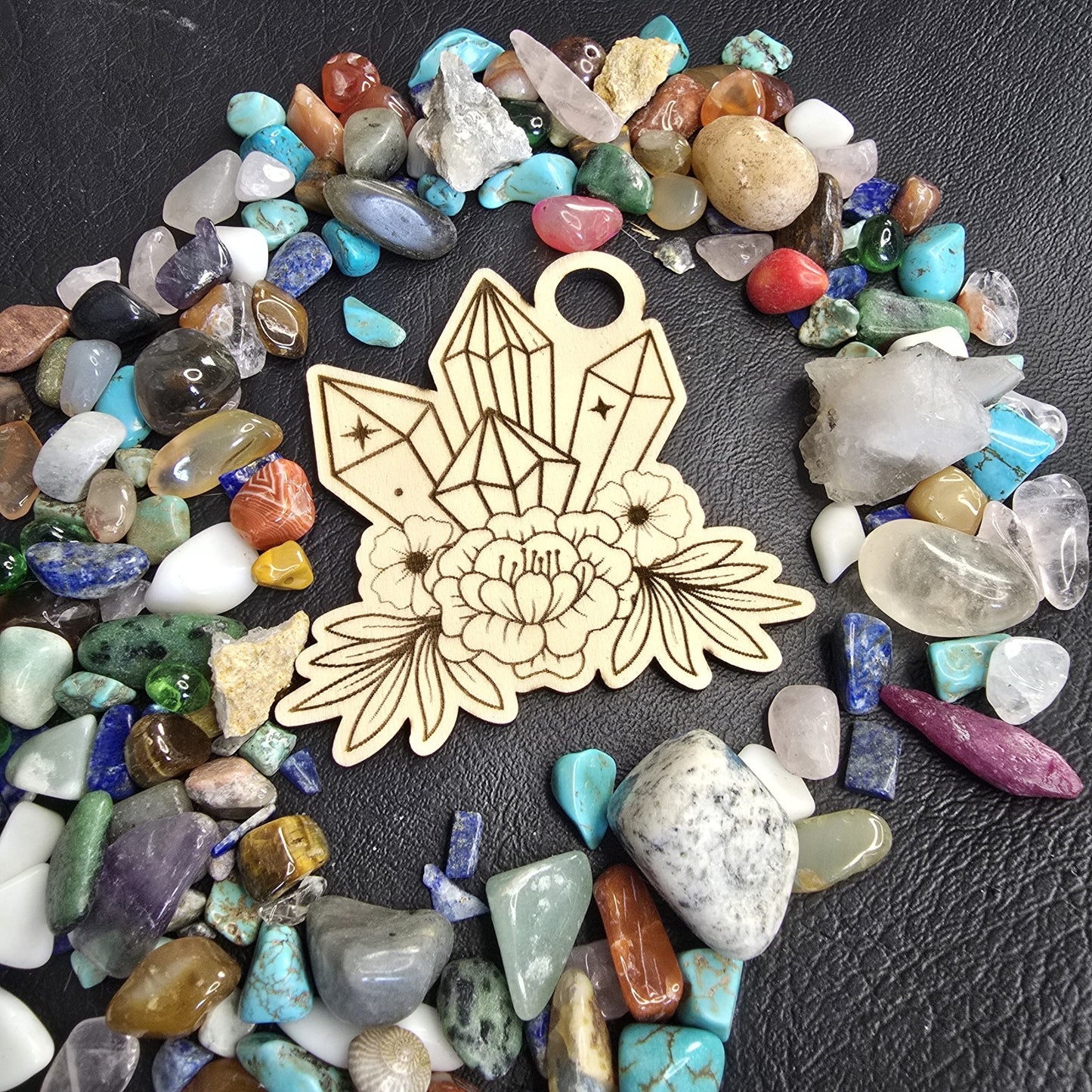 Wooden Crystal Sphere Stand