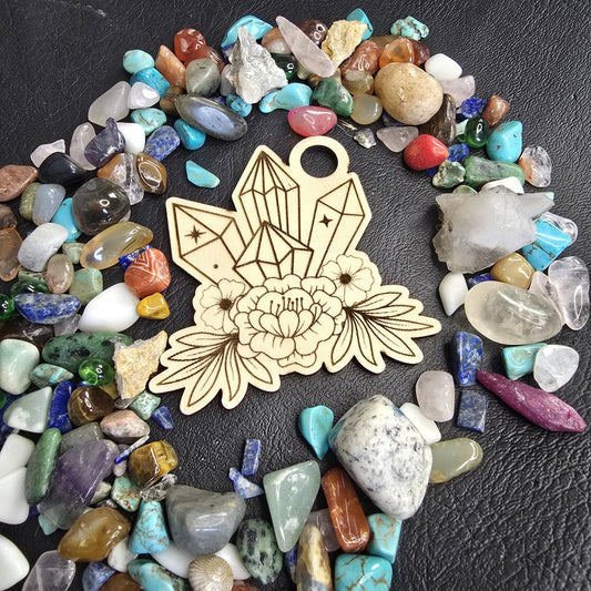 Wooden Crystal Sphere Stand