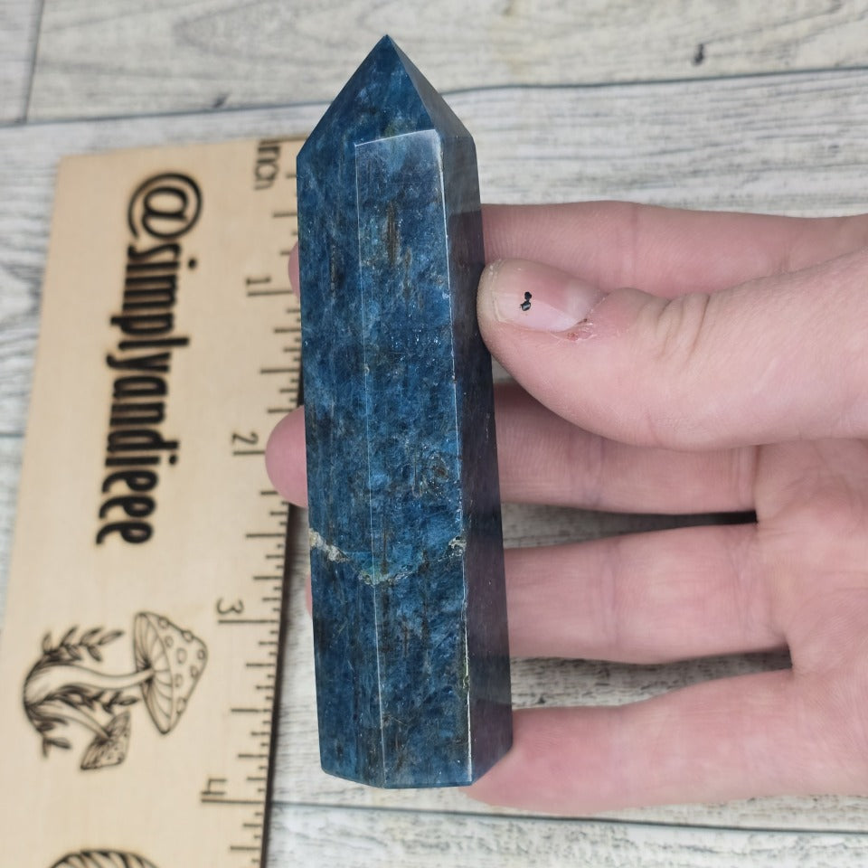 Blue Apatite Crystal tower point