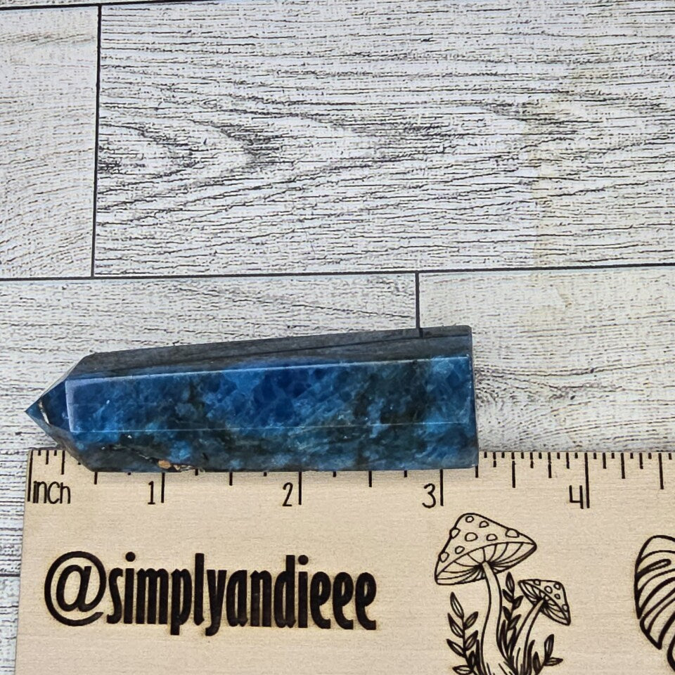 Blue Apatite Crystal tower point