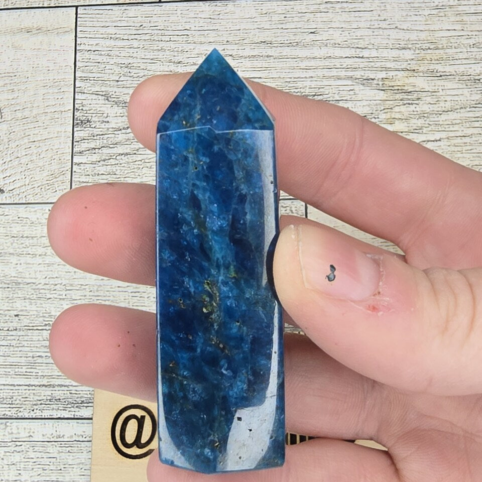 Blue Apatite Crystal tower point