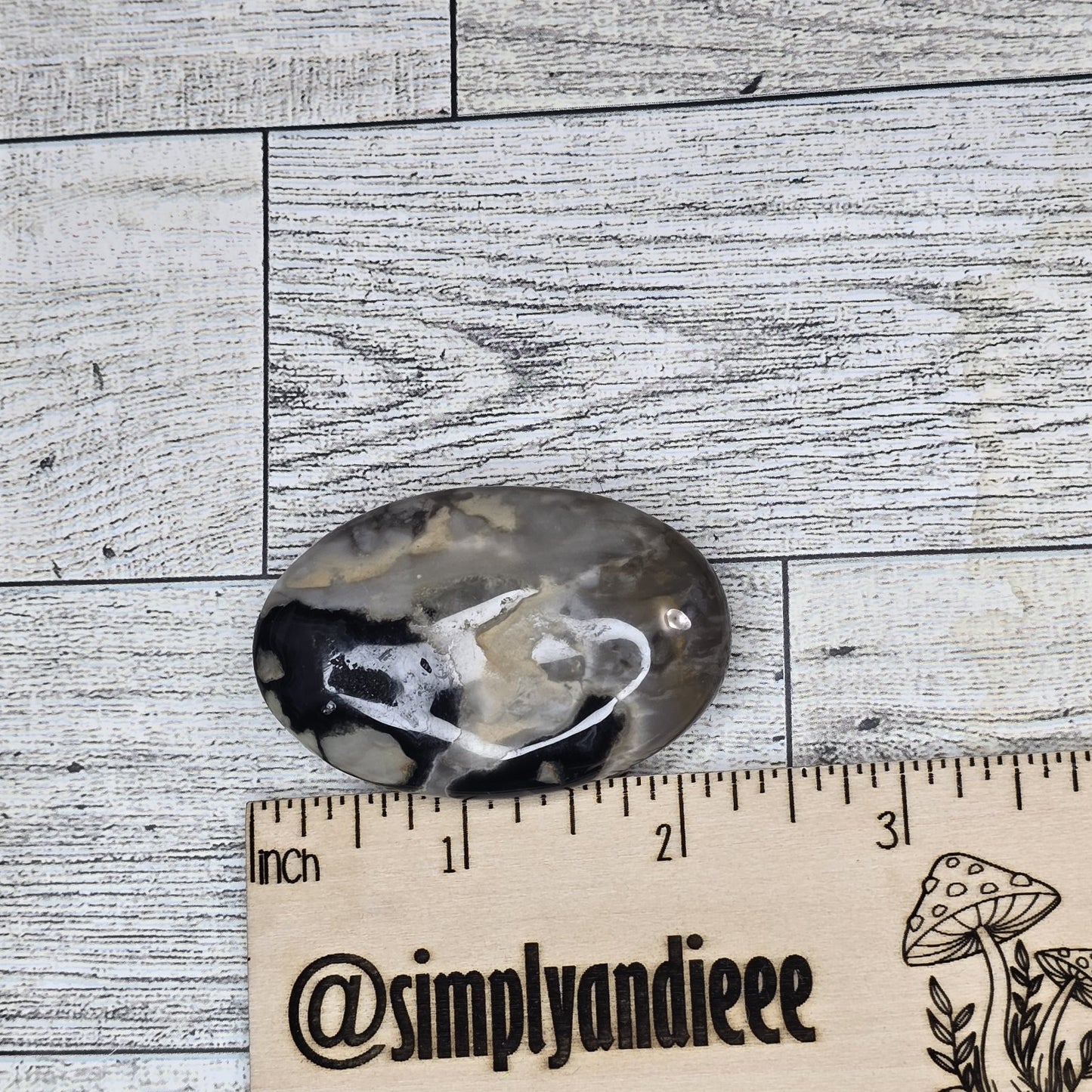 Volcanic Agate Crystal Palm Stone A