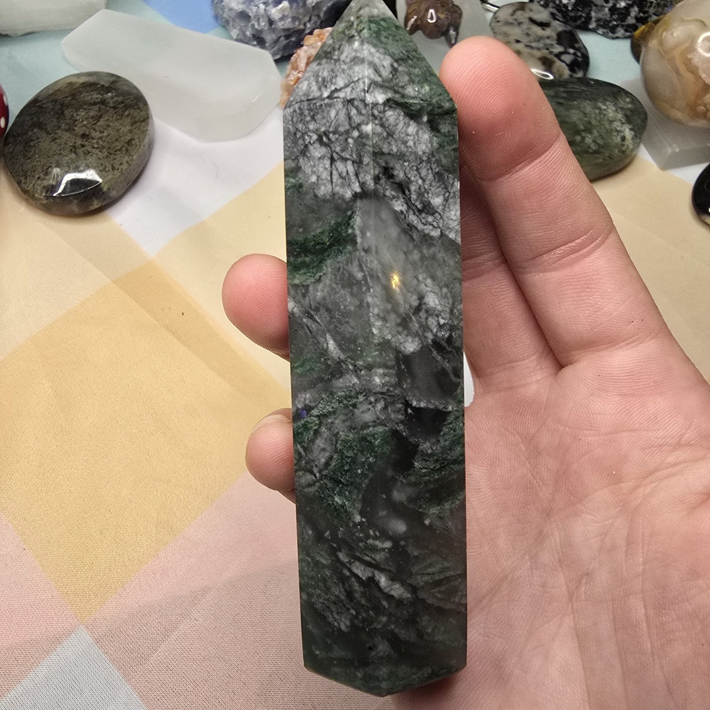 African Jade Crystal Tower