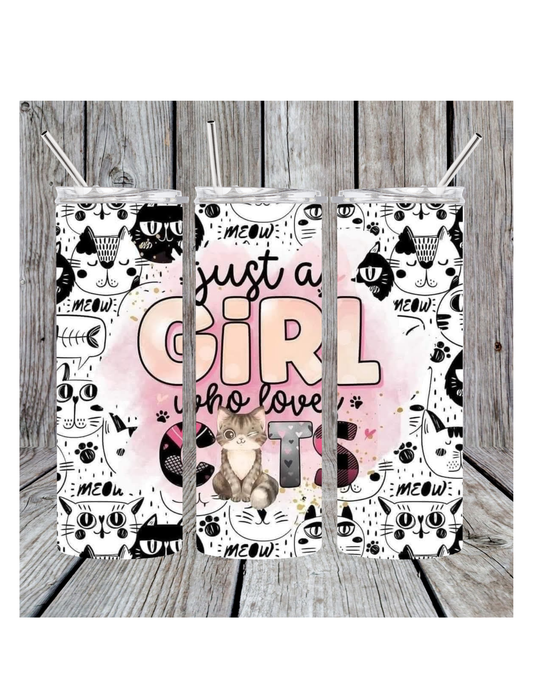 Just a girl who loves cats tumbler