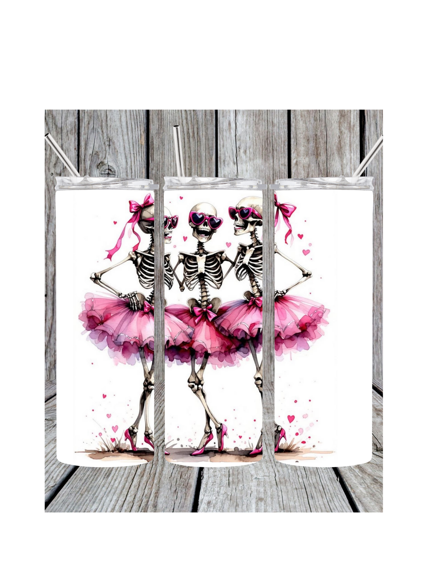 Dancing skeleton tumbler
