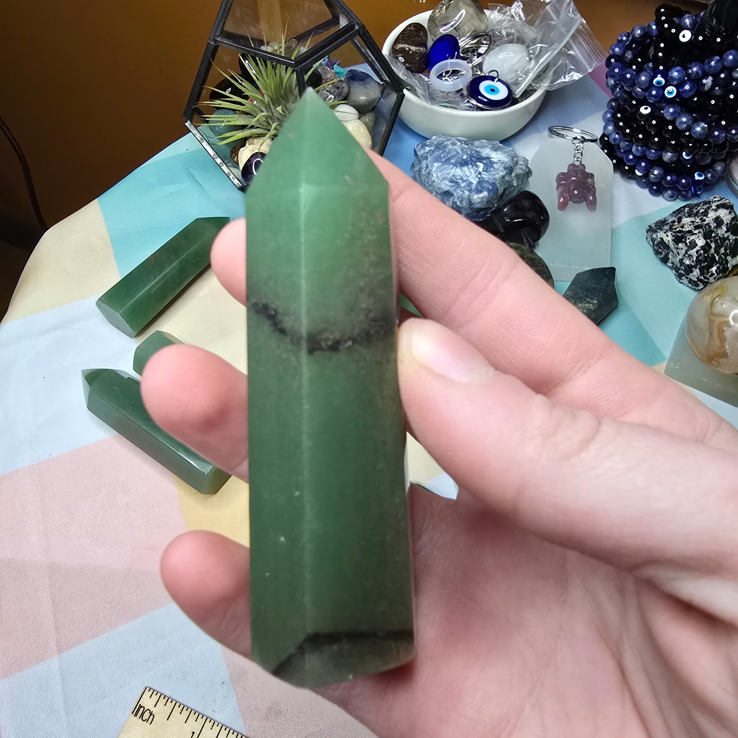 Green Aventurine Tower 3.25” Healing Crystal Point – Luck Abundance – New
