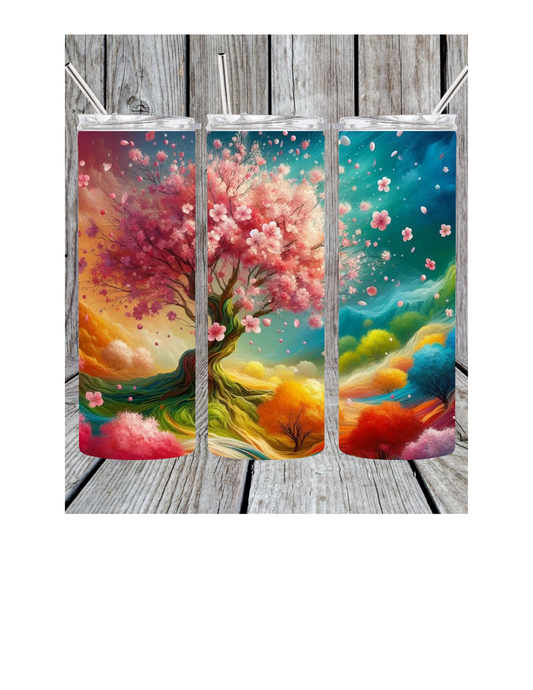 Cherry blossom tree tumbler