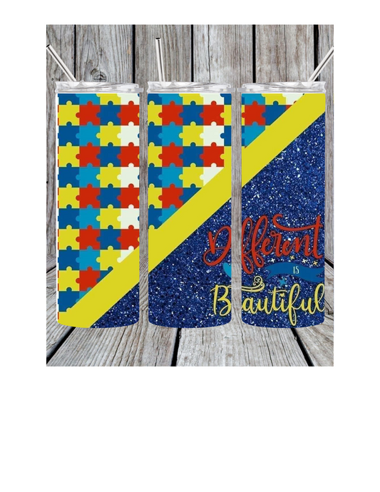 Different is beautiful tumbler