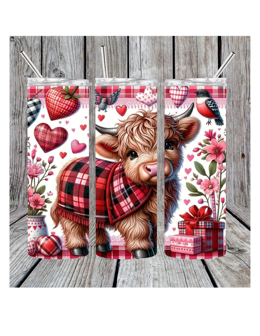 Hearts and cow tumbler