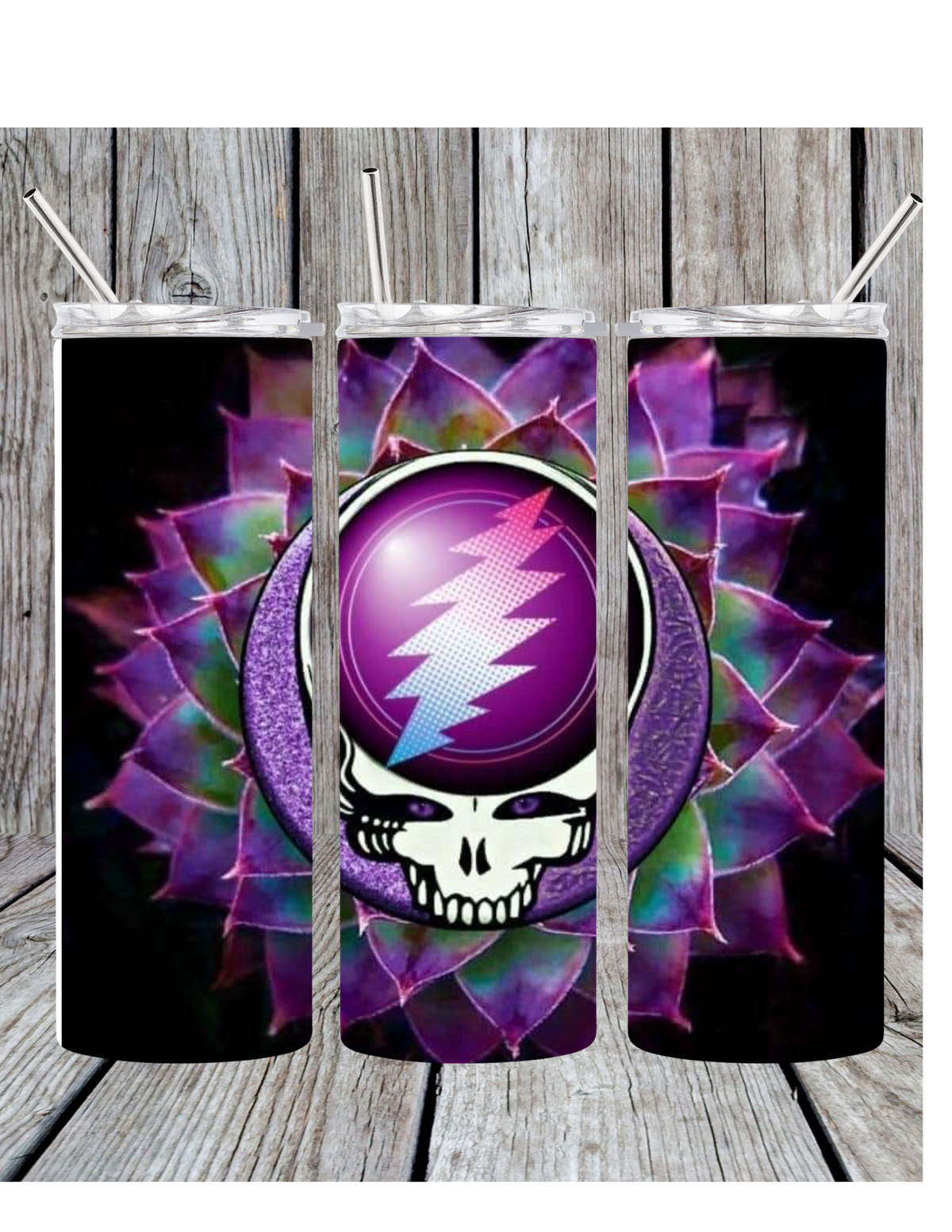 Purple grateful dead tumbler