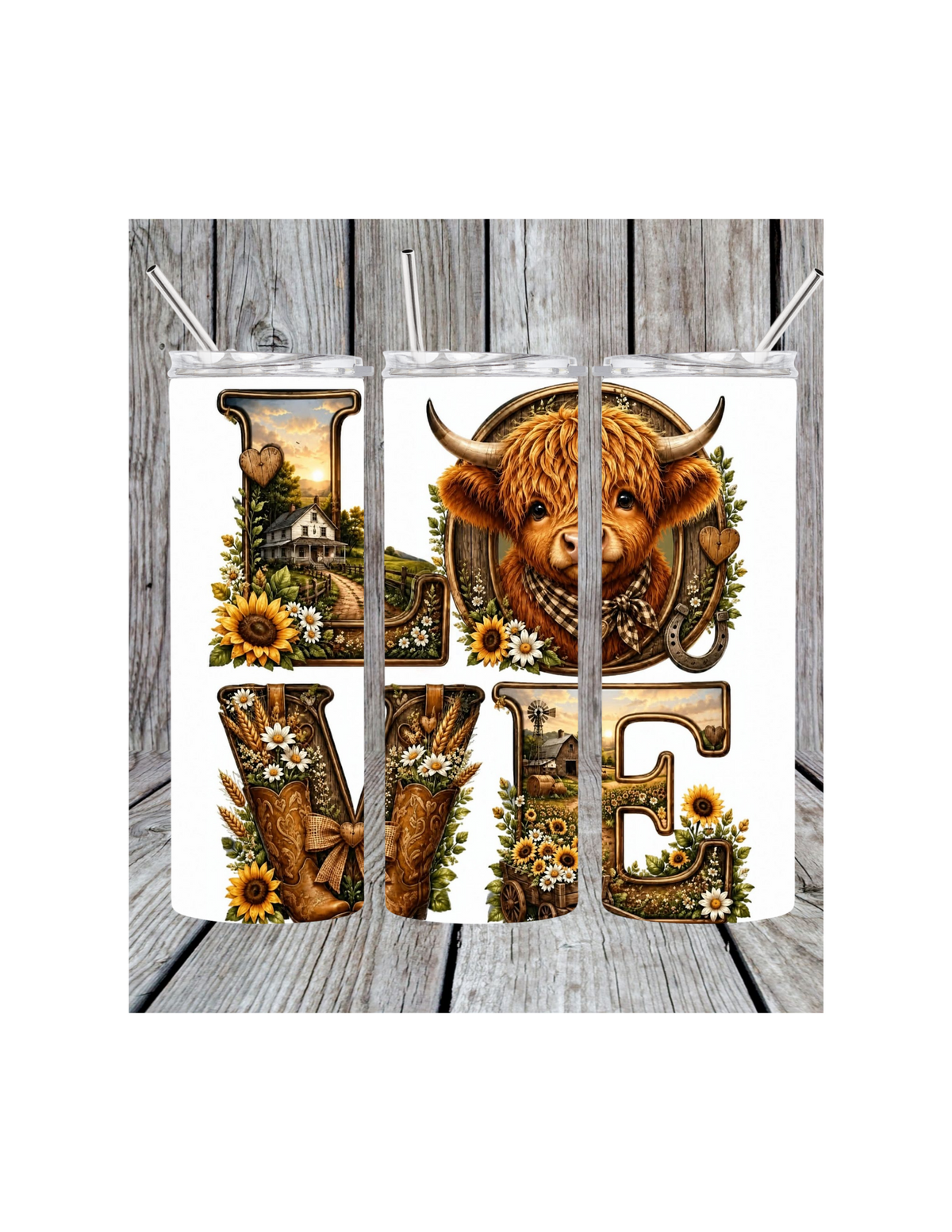 Cow love tumbler